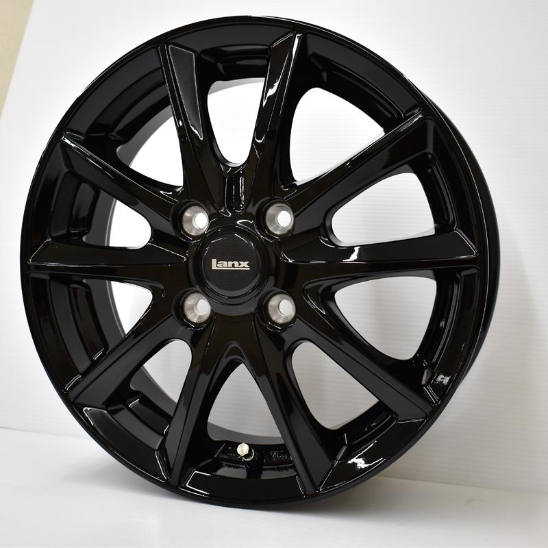 2025年製 ヨコハマ アイスガード エイト iG80 155/65R14 75Q + LANX L5 ブラック 塩水噴霧試験1000時間 冬タイヤ+アルミホイール 4本セット ice GUARD 8 IG80の画像