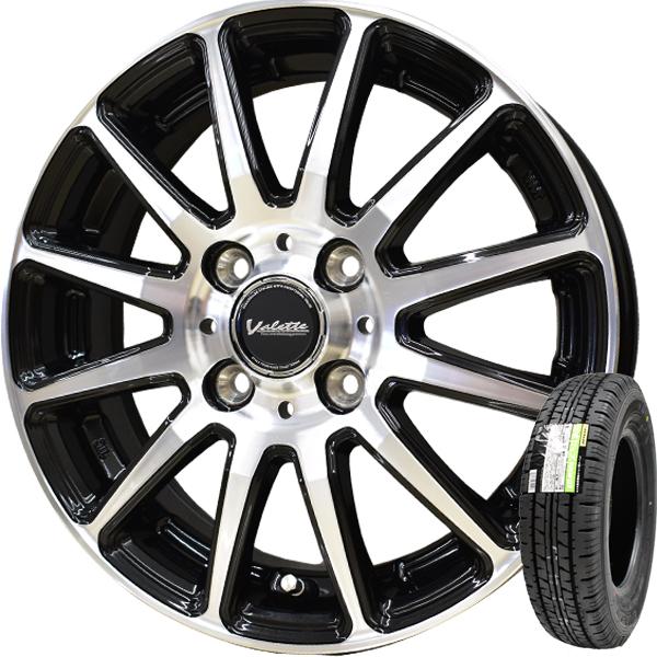 2025年製造 ダンロップ エナセーブ VAN01 145R12 6PR＆ ホットスタッフ Valette GLITTER サマータイヤ+アルミホイール4本セット | エナセーブ