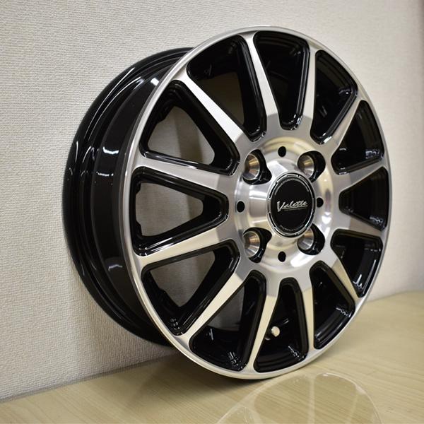 2025年製造 ダンロップ エナセーブ VAN01 145R12 6PR＆ ホットスタッフ Valette GLITTER サマータイヤ+アルミホイール4本セット | エナセーブ | 12