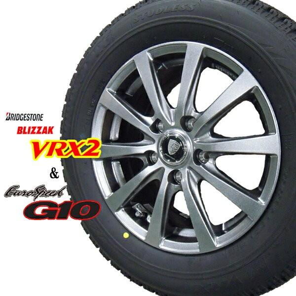 2019年製 ブリヂストン ブリザック VRX2 215/65R16 98Q+ユーロスピードG10 スタッドレスタイヤ アルミホイール4本セット｜bowers