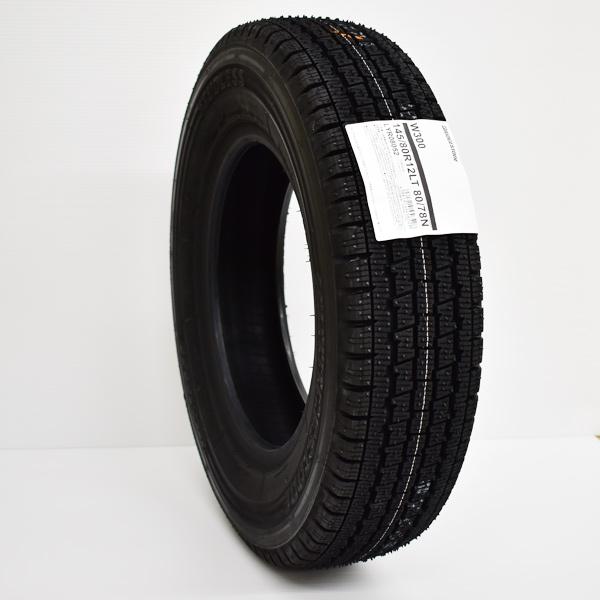 2023年製 ブリヂストン W300 145/80R12 80/78N +トピー M74 ブラック  スチールホイール 冬タイヤ＆ホイール4本セット｜bowers｜08