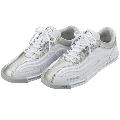 ABS ボウリング シューズ S-1230 ホワイト・シルバー アメリカン
