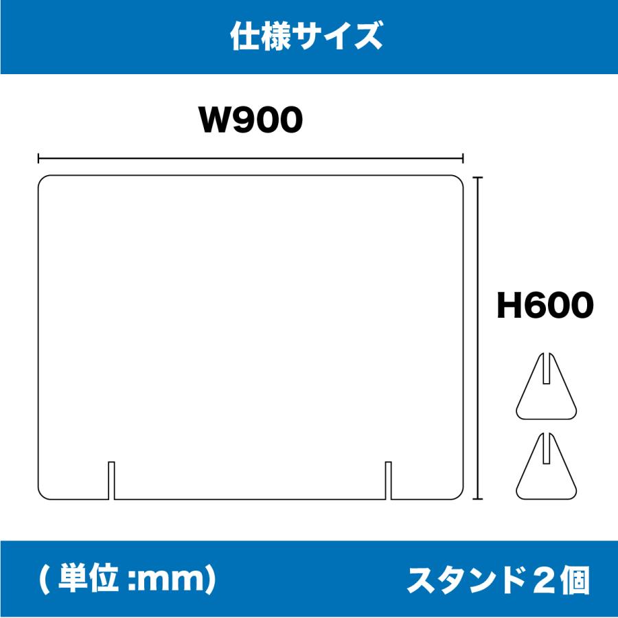 飛沫防止パーテーション 飛沫防止パネル 飛沫防止アクリル板 コロナ対策 W900 H600 パネル コロナ再発　在宅療養_6