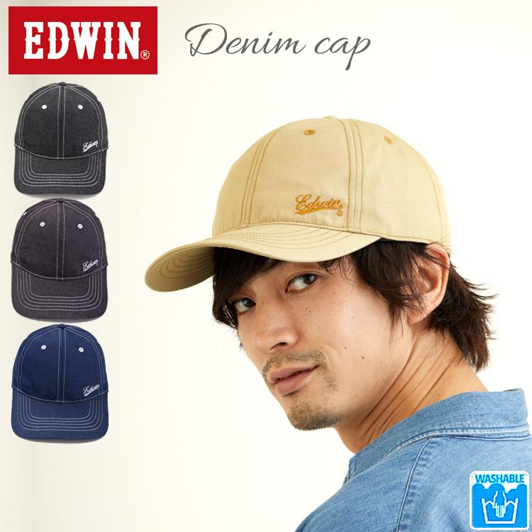 エドウィン デニムキャップ メンズ 帽子 キャップ ブランド スポーツ ロゴ ストラップバック 通年 軽量 散歩 アウトドア 釣り ゴルフ Ew6k711 帽子屋ボウシアル 通販 Yahoo ショッピング