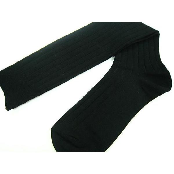 靴下 メンズ ハイソックス シルケット加工 リブ編み |  | 01