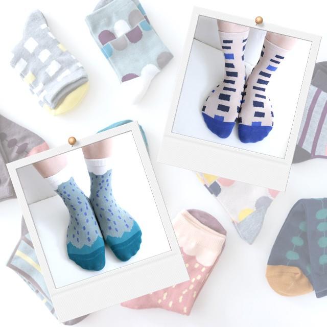 靴下 レディース  ソックス  北欧風  個性的なデザインで足元のオシャレを楽しもう  カラフル  クルー丈 10足セット 【送料無料】 |  | 04