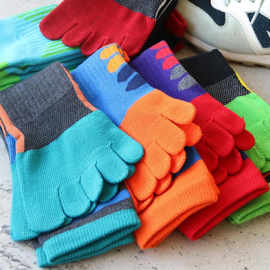 フラボア 靴下　６足セット 靴下 メンズ 5本指 ソックス 6足セット クルー丈 ワーク