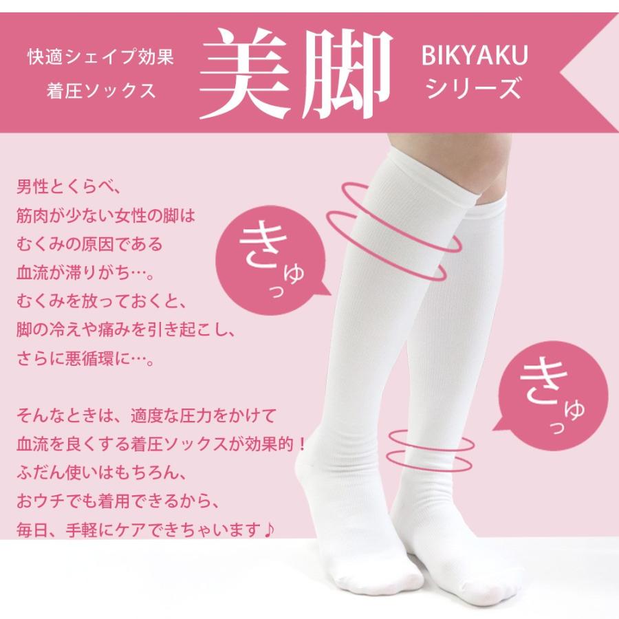 美脚作り　着圧ソックス 着圧ソックス】程よい締めつけ感で足のむくみ・だるさ・疲れを和らげる