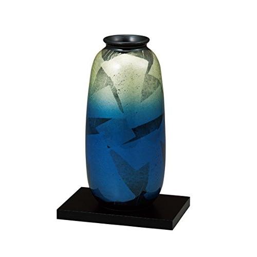 マルヨネ 九谷焼 花器 8号花瓶銀彩夜明け (台付) K4-1324