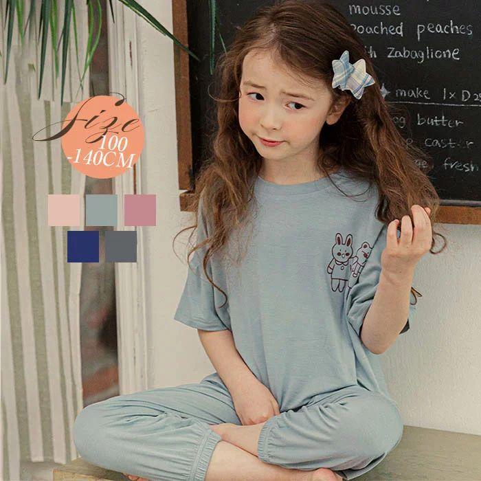 パジャマ キッズ 無地 夏 ルームウェア 子供 女の子 男の子 薄手 半袖 ロングパンツ 上下セット 2点セット ホームウェア 子供服 可愛い おしゃれ 部屋着 シンプ Sw0601a0784 Boxi 通販 Yahoo ショッピング
