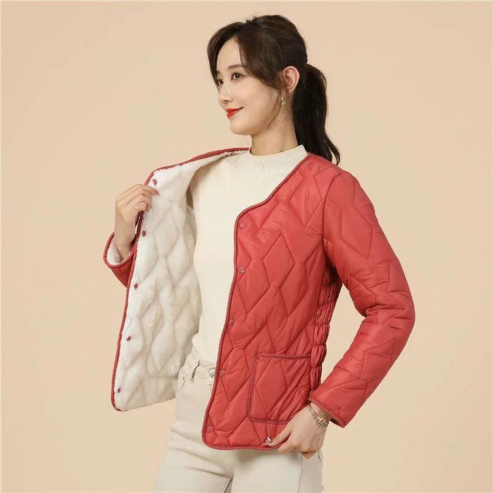 インナージャケット レディース ショート ライトアウター 中綿 ジャケット 長袖 可愛い インナー ジャケット ノーカラー 裏ボア コート 軽量 ラウンドネック ノ 2lgbwfcc7z Chicagocriminaldefenselawyersblog Com