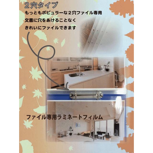 クリアファイルとラミネートフイルムセット ファイル専用2穴ラミネートフィルム A4サイズ 100μ20枚 : ラミネートの