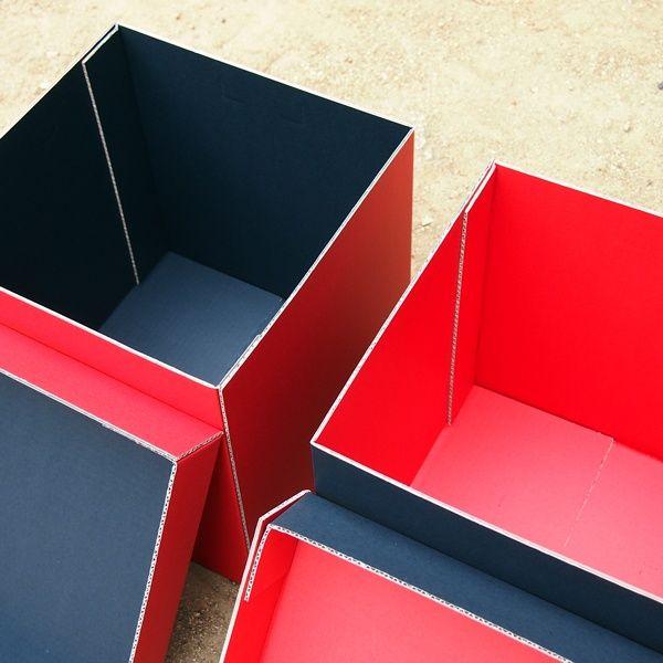 特大ボックス（赤/黒）30センチ角 : ボックスストアYahoo!店