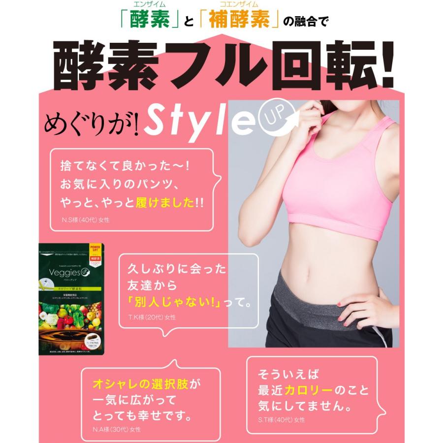 ダイエット 炭 酵素 カロリーカット サプリ ベジーアップ 酵素粒 カロリーブ 93粒｜bp-direct｜05