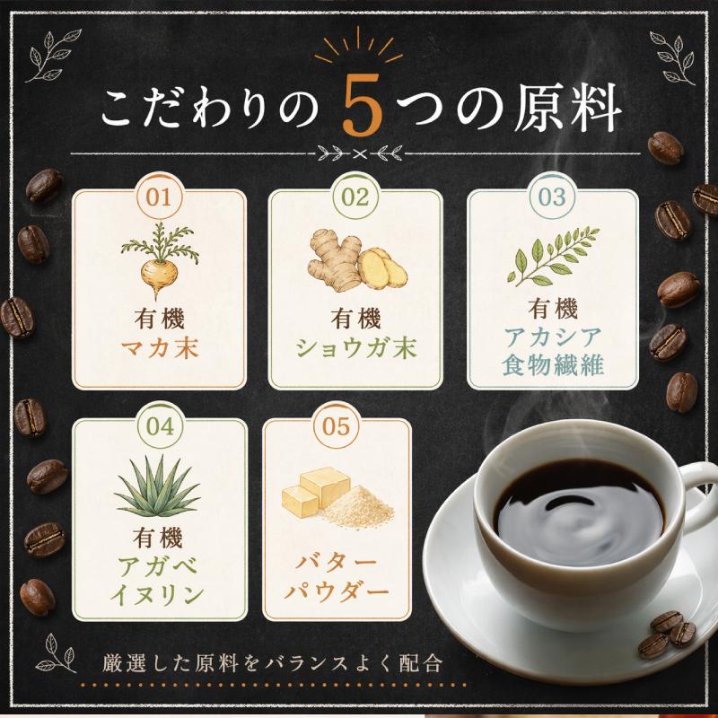 1包当53円！ バターコーヒー インスタント オーガニックバタープレミアムコーヒー 30包 ダイエットコーヒー 食品 置き換え スティック |  | 17