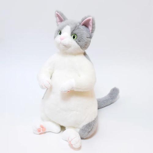 Cuddly カドリー  桜子 グレー白(約45cm 約650g) ソメゴローとゆかいな仲間たち 猫ぬいぐるみ【日本製】 | Cuddly（ぬいぐるみ）