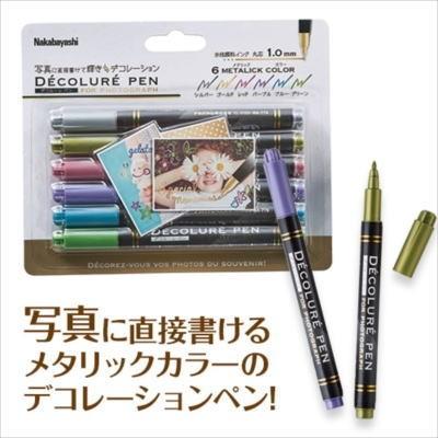 ナカバヤシ(Nakabayashi)デコルーレペン メタリック 6色セット DCPN