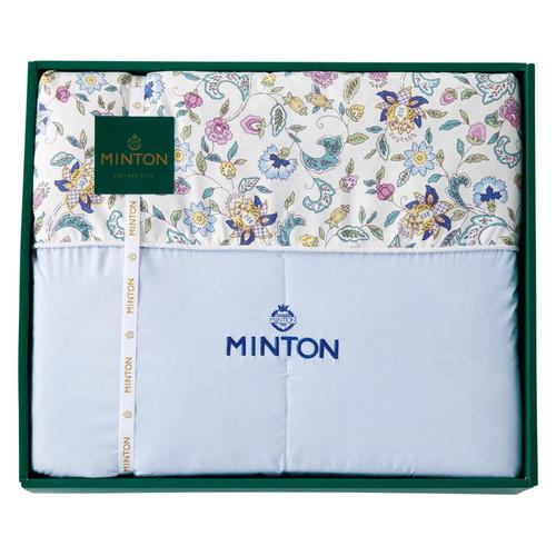 ミントン シルク混肌掛けふとん ブルー MNSF40801(A3)送料無料・ギフト