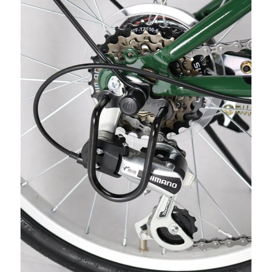 折り畳み自転車 20インチ 自転車 6段変速 カゴ・カギ・ライト付き