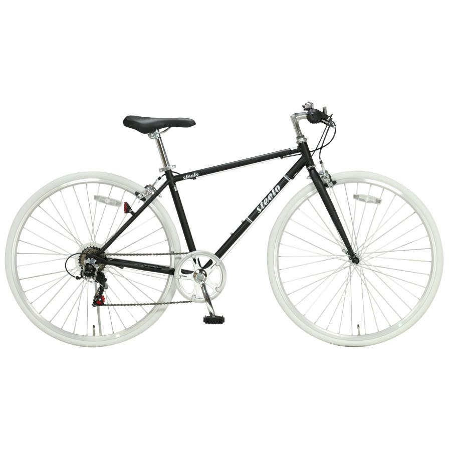 前後タイヤ・チューブ新品！】6段変速 700×28cクロスバイク ホワイト