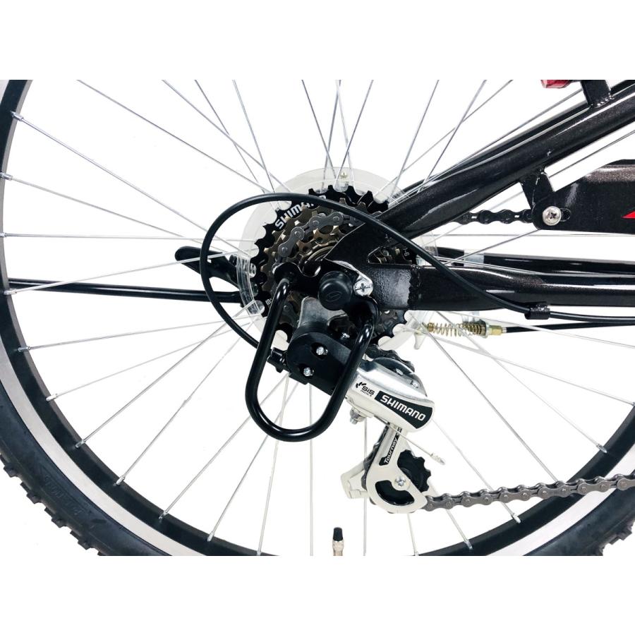 子供用自転車 24インチ ジュニアマウンテンバイク 6段変速 オートライト 男の子 女の子 CTB246の画像