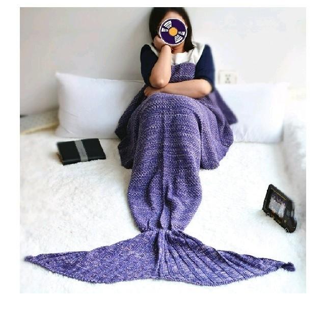 いつでも人魚姫 マーメイド ブランケット コットン パープル : BPM 2号