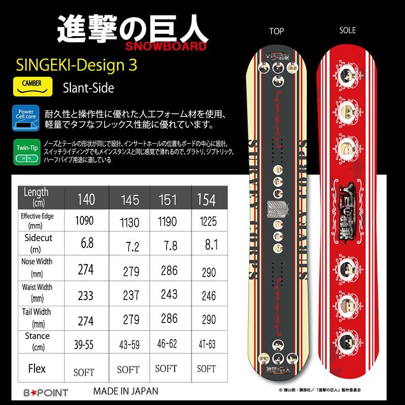 有名人芸能人 進撃の巨人スノーボード デザイン3 特典付き 140cm 145cm 151cm 155cm スノーボード Oyostate Gov Ng