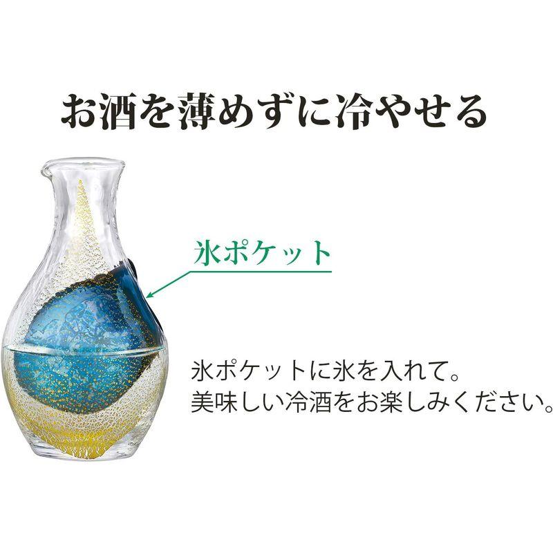 東洋佐々木ガラス 冷酒セット 水の彩 陽の彩 日本製 (ケース販売) オレンジ カラフェ 300ml 杯 80ml