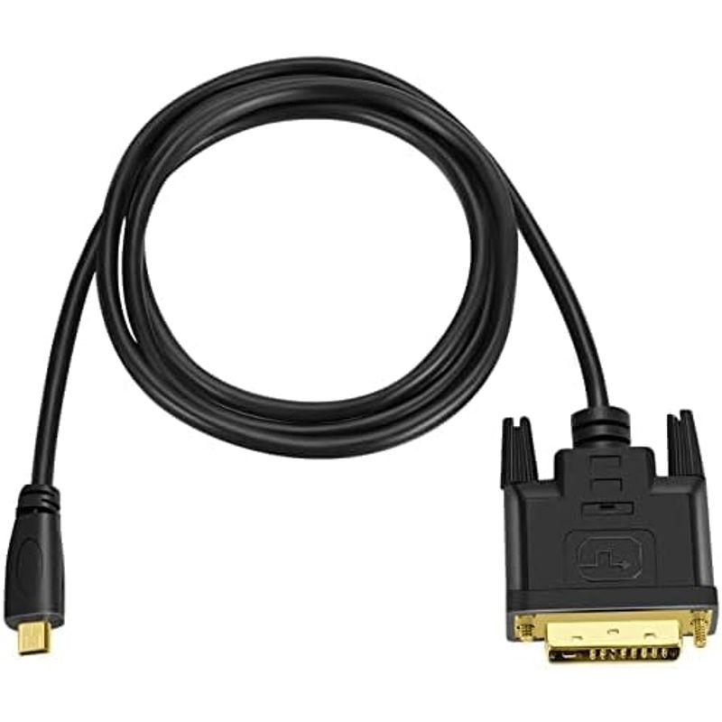 Twozoh Micro HDMI - DVIケーブル Micro HDMI 1.4 - DVI 24+1ピン オス-オスケーブル 1080｜br-market｜03