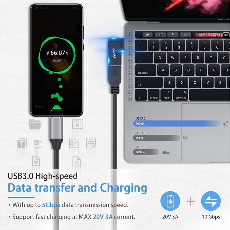 Poyiccot USB 3.0 延長 L型アダプタ 、USB L字 USB L型アダプタ、USB 変換アダプタ L字 (タイプAオス- タ｜br-market｜06