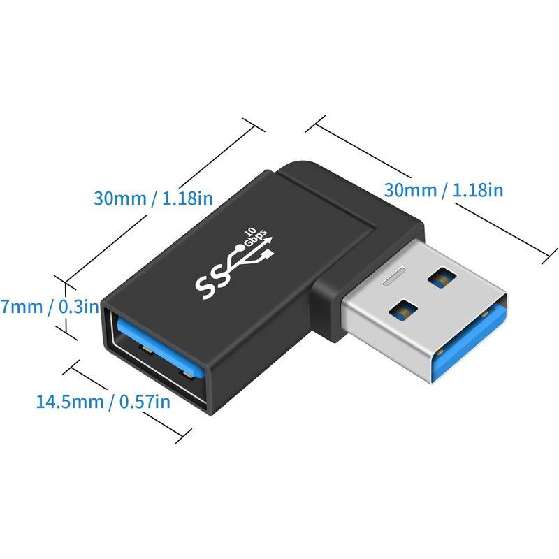 Poyiccot USB 3.0 延長 L型アダプタ 、USB L字 USB L型アダプタ、USB 変換アダプタ L字 (タイプAオス- タ｜br-market｜08