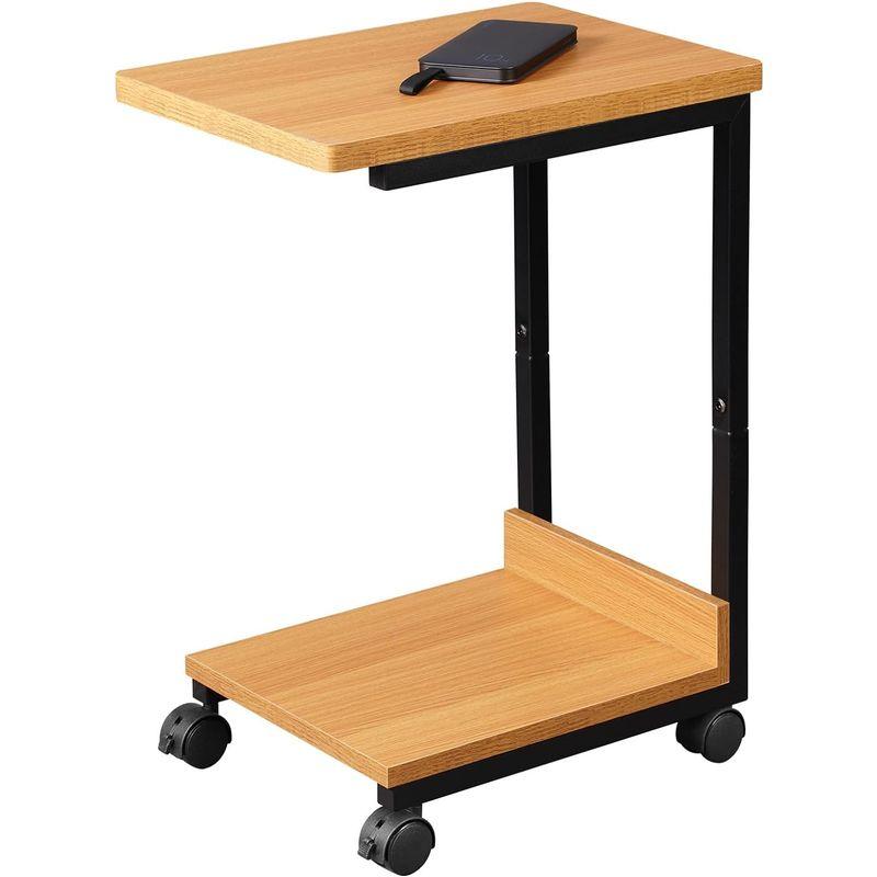 YeTom サイドテーブル キャスター付き ベッドサイドテーブル 可移動ベッドテーブル サイドワゴン コの字 テーブル 層幅37×奥行26×｜br-market｜08