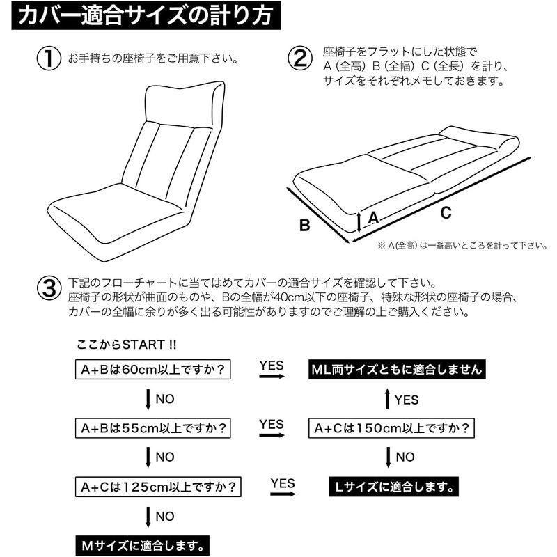 洗える座椅子ソファカバー (座椅子カバーＭ, ベージュ)｜br-market｜05