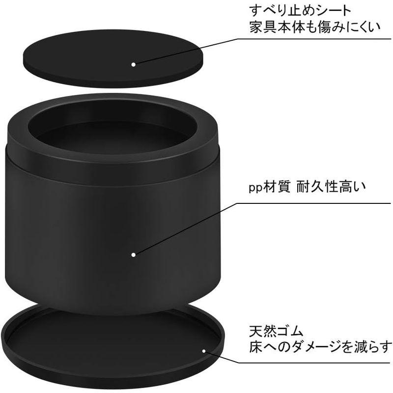 Uping テーブル・ベッドの高さ調節が簡単にできる ベッド の高さをあげる足 4個セット 高さを上げる 高さ調節脚 こたつ 継足し 継ぎ足｜br-market｜03