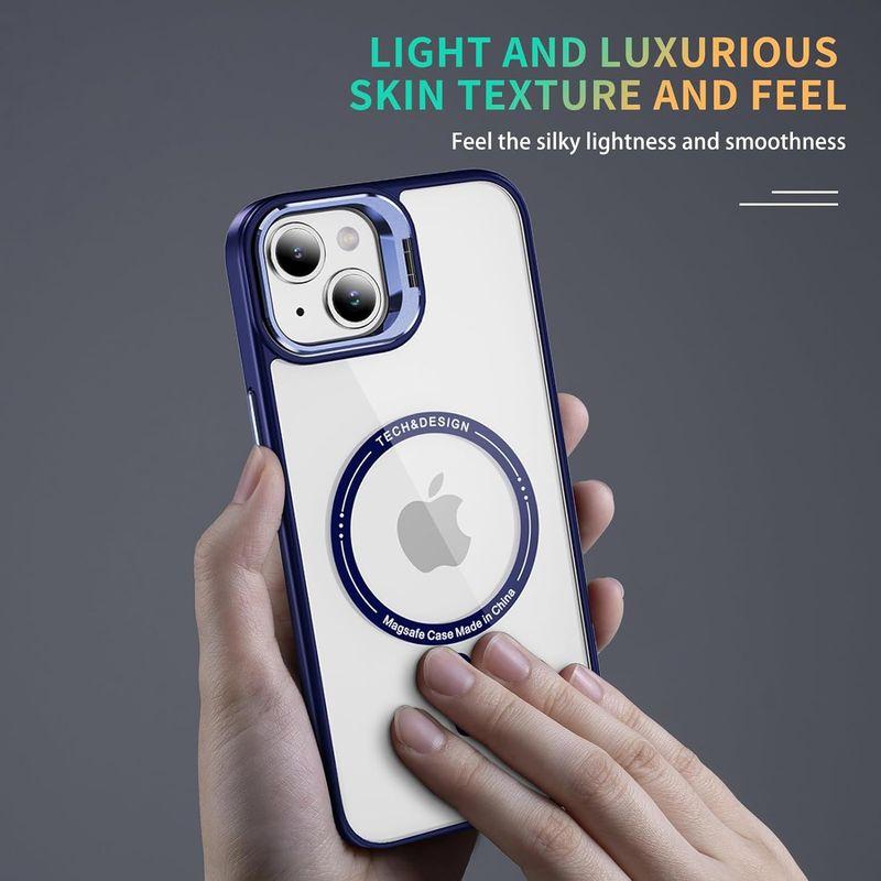BGGCHEECA A-DO iPhone15用 ケース MagSafe対応 6.1インチ強化ガラス２枚付き レンズスタンド内蔵角度調整可能｜br-market｜06