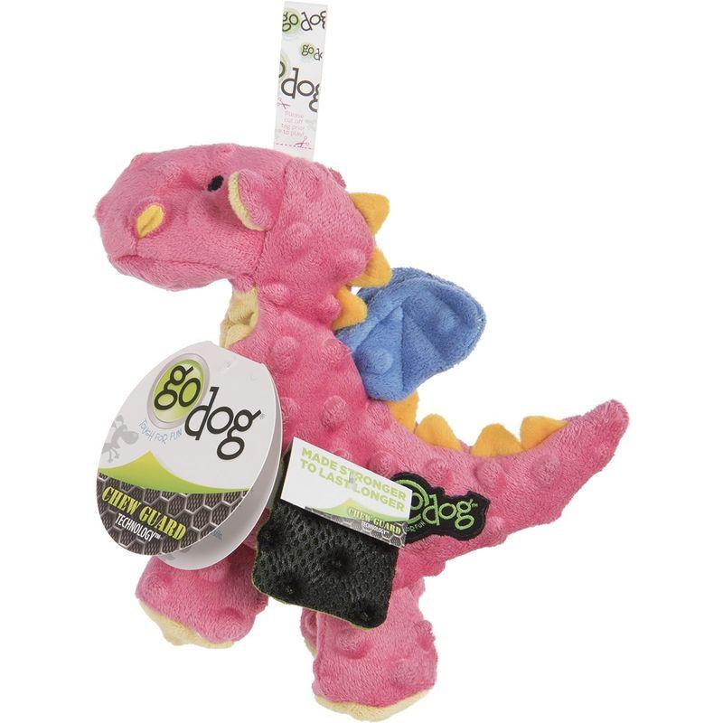 goDog Dragon With Chew Guard Technology Tough Plush Dog Toy, Coral, Sm｜br-market｜05