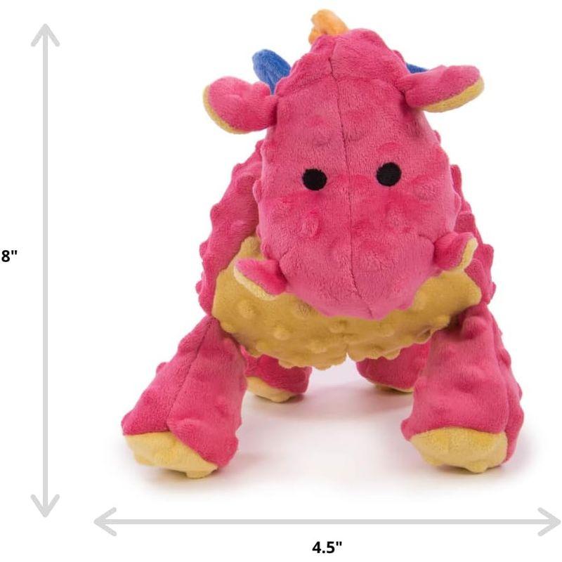 goDog Dragon With Chew Guard Technology Tough Plush Dog Toy, Coral, Sm｜br-market｜10