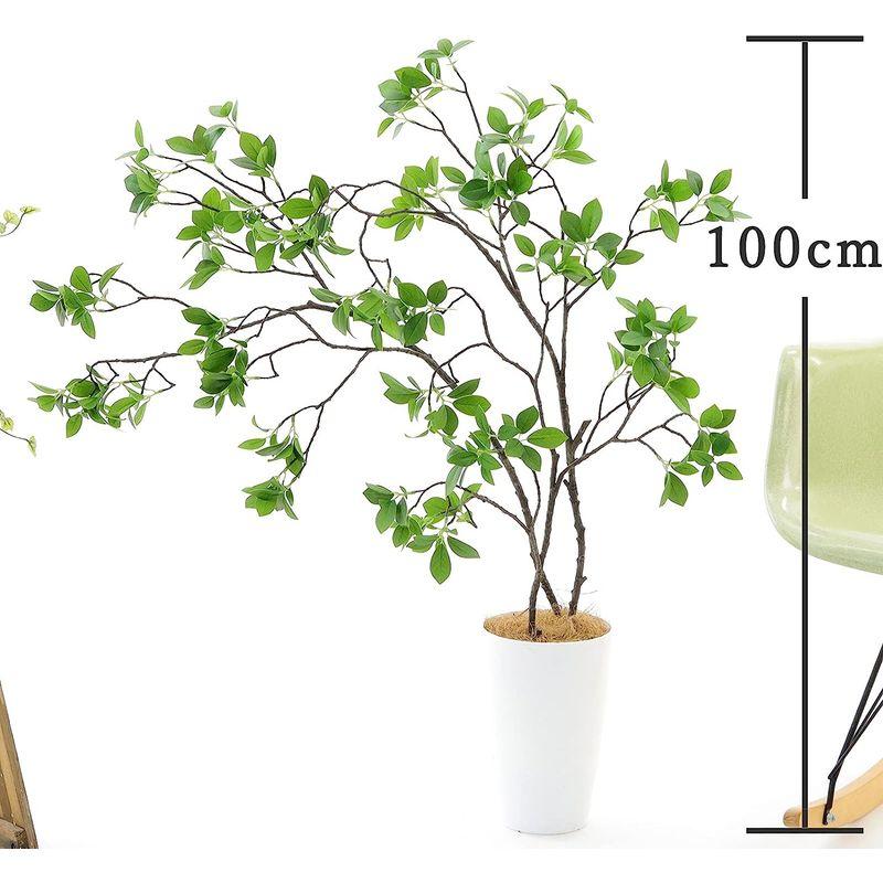 造花ドットコム プレミアム 光触媒 消臭 フェイクグリーン 「ドウダンツツジ 3本立 高さ100cm 幅90cm 奥行50cm 曲げた時（直 消臭 造花ドットコム プレミアム 光触媒 フェイクグリーン ドウダンツツジ 3本立 高さ100cm 幅90cm 奥行50cm 曲げた時