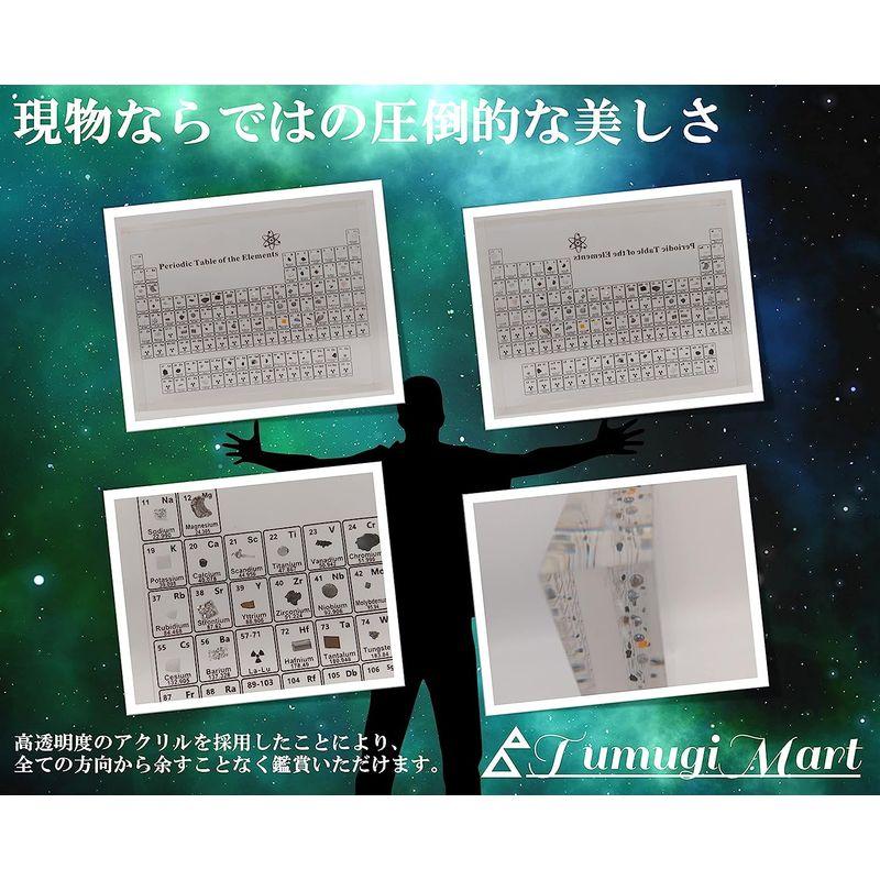TumugiMart 元素周期表 ウォールナット台座 サイエンス オブジェ インテリア 元素周期表 ウォールナット台座 サイエンス オブジェ インテリア サイズ