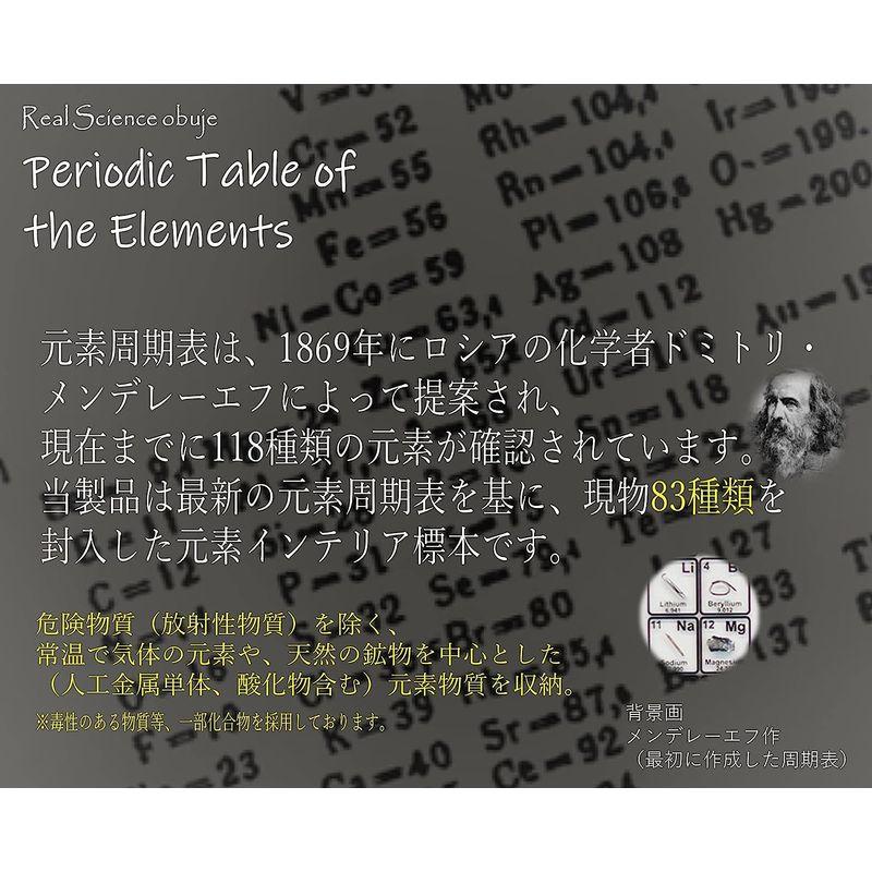 TumugiMart 元素周期表 ウォールナット台座 サイエンス オブジェ インテリア 元素周期表 ウォールナット台座 サイエンス オブジェ インテリア サイズ