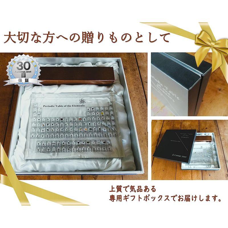 TumugiMart 元素周期表 ウォールナット台座 サイエンス オブジェ インテリア 元素周期表 ウォールナット台座 サイエンス オブジェ インテリア サイズ