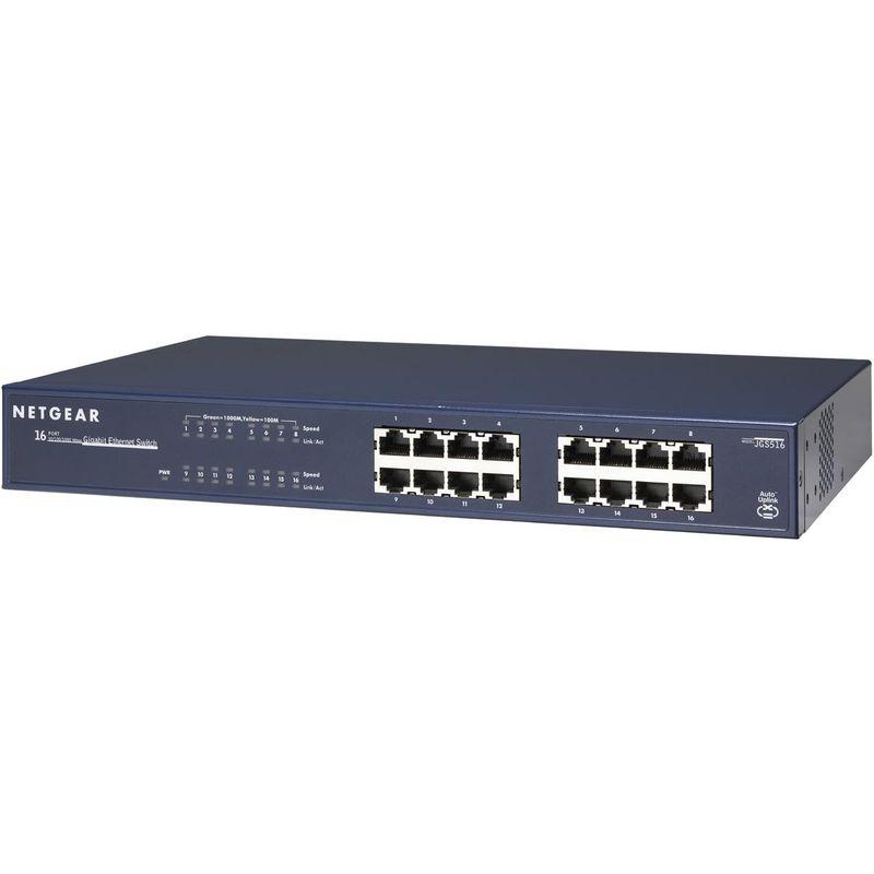 NETGEAR スイッチングハブ 16ポート ギガビット金属筐体 ラックマウント 静音ファンレス 設定不要 法人向け JGS516 スイッチングハブ 16ポート ギガビット金属筐体 ラックマウント 静音ファンレス 設定不要 法人向け JGS516