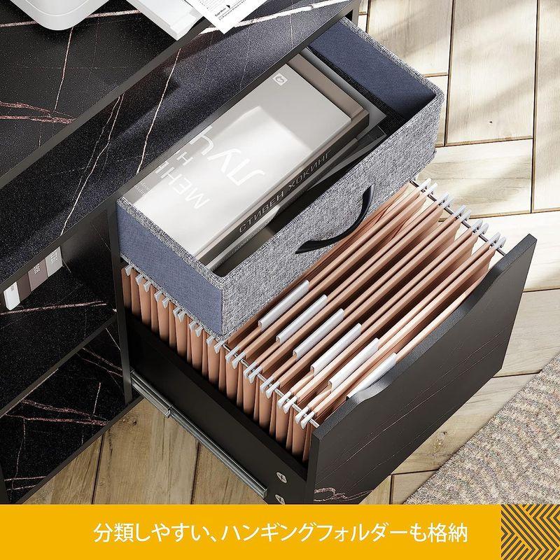 HOMOOI デスクワゴン 多機能 大容量収納 サイドワゴン プリンター台 キャビネット 引き出し キャスター付き 袖机 A4対応 移動便利 デスクワゴン 多機能 大容量収納 サイドワゴン プリンター台 キャビネット 引き出し キャスター付き 袖机 A4対応 移動便利