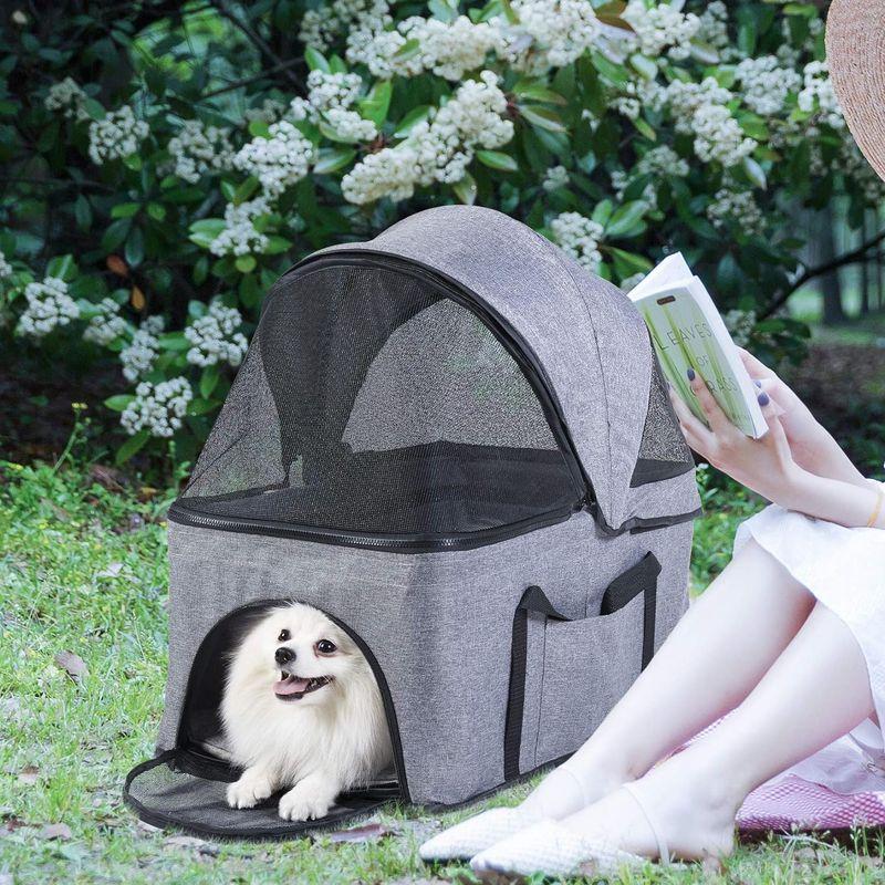 ペットカート 4輪 犬用バギー 折りたたみ 分離型 雨用 2匹 小型犬/猫 15kg中型犬 取り外し可能 多頭飼い 柴犬ベビーカー 乳母車 4輪 犬用バギー 折りたたみ 分離型 雨用 2匹 小型犬/猫 15kg中型犬 取り外し可能 多頭飼い 柴犬ベビーカー 乳母車