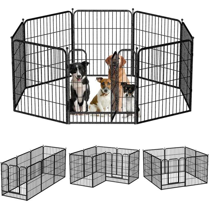 TSAYAWA ペットサークル 中型犬用 小型犬用 ペットフェンス 折りたたみ スチール製 複数連結可能 高さ80cm 室内外兼用 犬 サー 犬小屋、屋外サークル MYK1250302849(11609円)