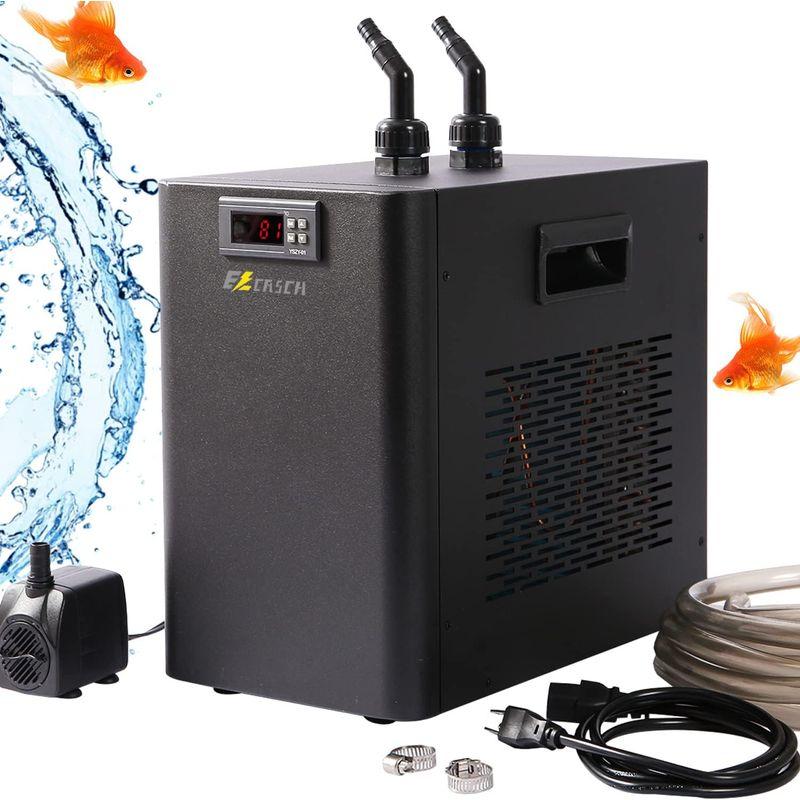 美品 Ezcasch 水槽 クーラー ウォータークーラ 水槽用クーラー 冷却チラー 160L 18-26°C調整可能 定温 デジタル表示 低いノイ 【ZYX7245817927】(25374円)