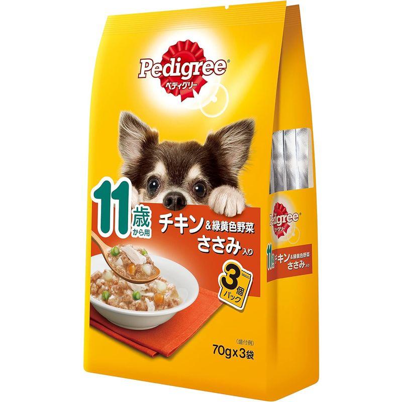 ペディグリー シニア犬 11歳から用 チキン&緑黄色野菜 ささみ入り (70g×3袋)×48個入り ドッグフード・パウチ｜br-select-store｜03