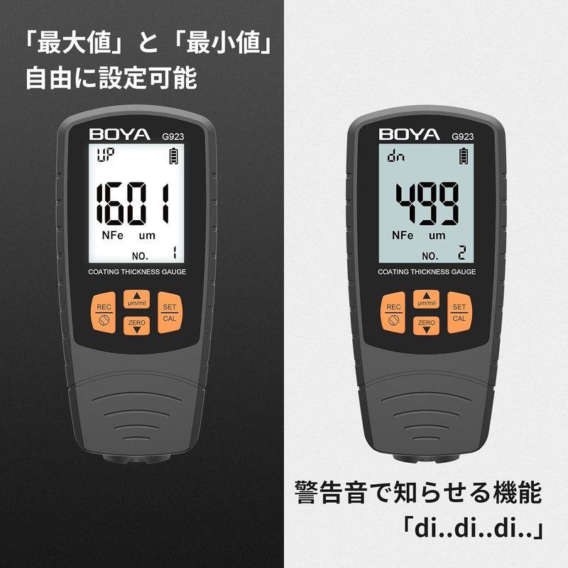 BOYA 膜厚計 塗膜計 自動車塗装 膜 厚み 測定器 下地 自動素地判別 日本語説明書 G923｜br-select-store｜10