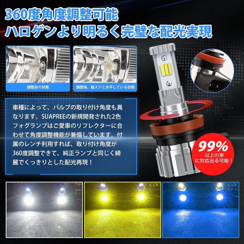 2023年爆光モデルSUPAREE H8 LED フォグ 3色切り替え H11 LED フォグランプ H16 LED フォグランプ 3色切替｜br-select-store｜03