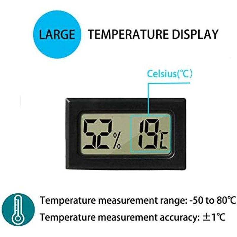 4個湿温度計 デジタル 湿度計 温度計 LCD大画面摂氏温度計 室内用 爬虫類用 ヒュミドール、温室、庭、セラー、冷蔵庫、クローゼット用｜br-select-store｜03